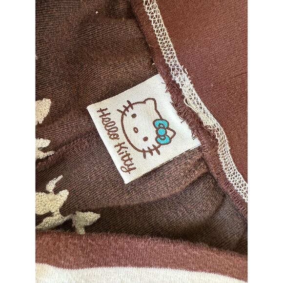 Y2k Hello Kitty Chocolate Brown Blue Tracksuit Jacket & Bottoms Girls 14/16 - Picture 13 of 15